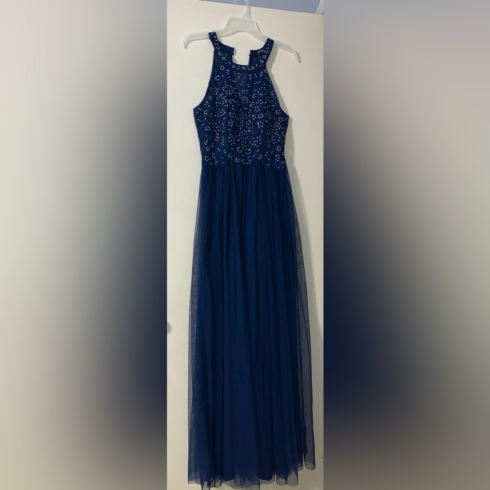 Speechless Navy Blue Prom Dress